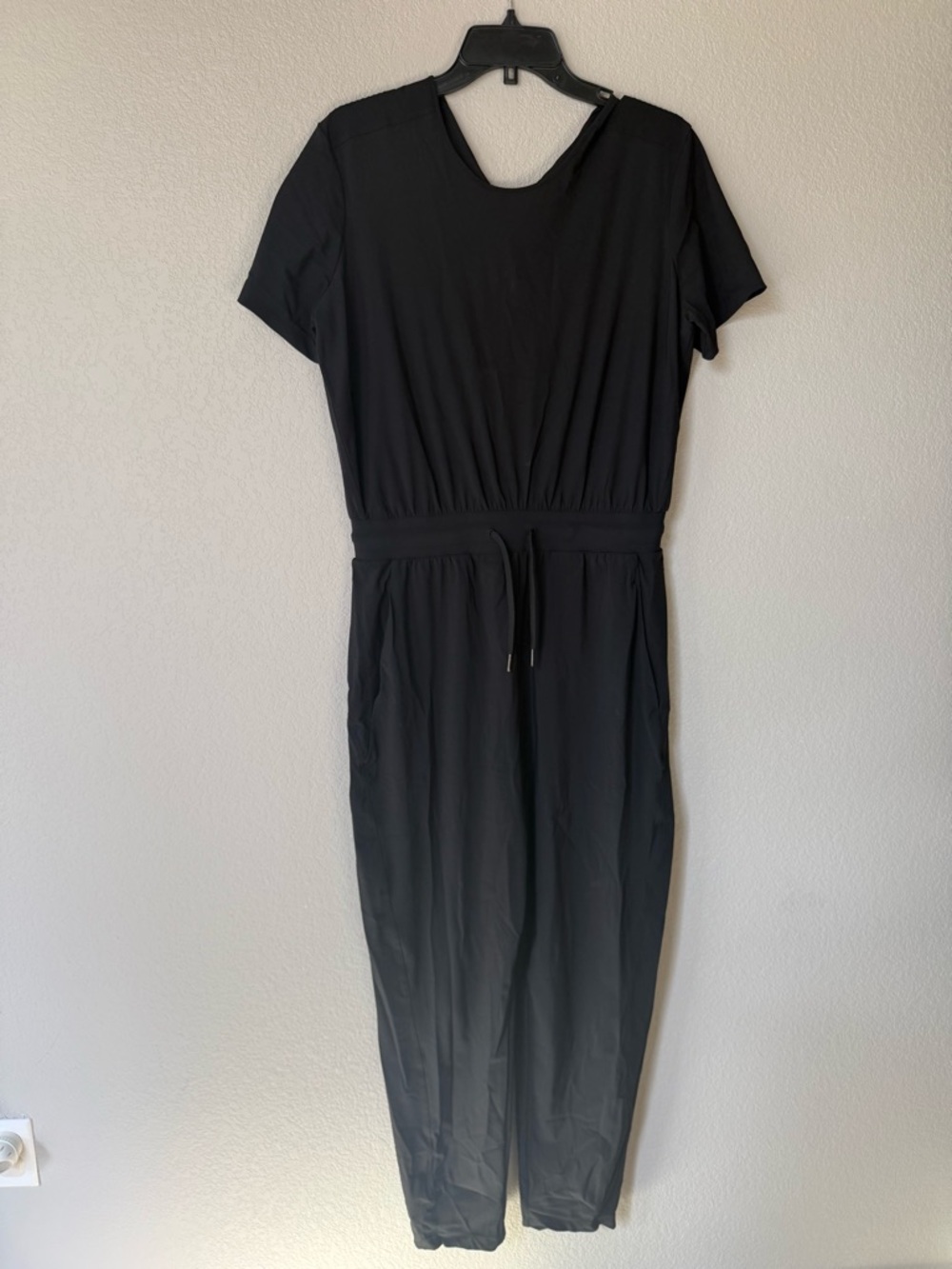 Sweaty Betty Black Drawstring Athleisure Jumpsuit